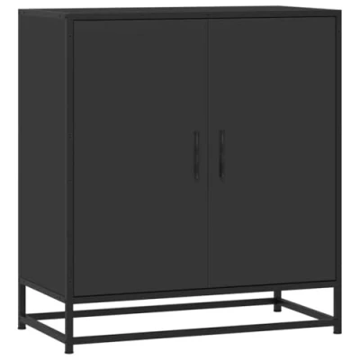 Abbildung von vidaXL Sideboard Schwarz 68x35x76 cm Holzwerkstoff und Metall (1 St)