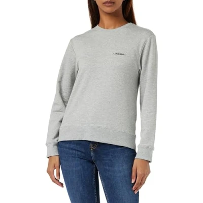 Abbildung von Calvin Klein L/S Sweatshirt Pullover Damen, Grau (Grey Heather), L