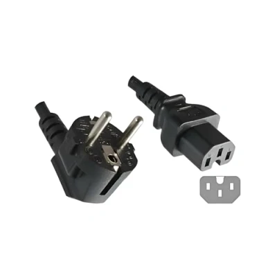 Abbildung von DINIC Stromkabel, Netzkabel Schuko auf Warmgerätestecker C15 (3,00m, schwarz)