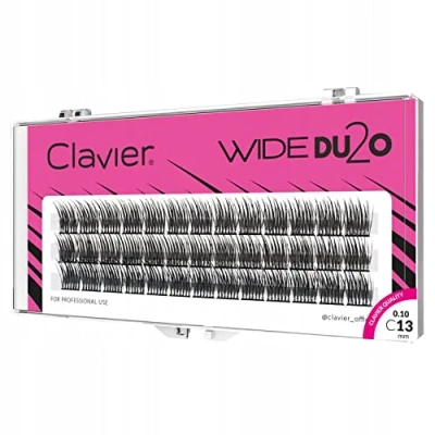 Abbildung von Clavier Künstliche Wimpern in Büscheln WIDE Du2o einem Büschel Verschiedene Längen von 8 bis 14 mm Ultravolumen, für einen perfekten Look (13mm)