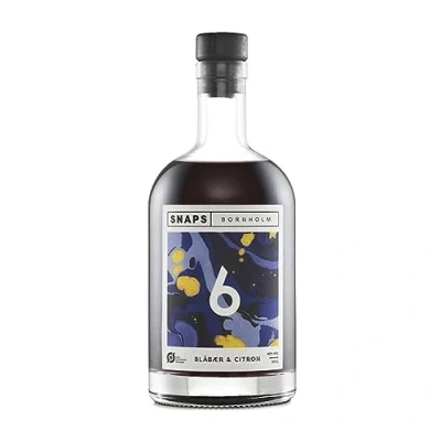 Abbildung von BORNHOLM SPIRITS Schnaps „№ 6 Blaubeere &amp; Zitrone“ in Geschenkbox, Bio aus Dänemark, 0,5 L, 40% Vol.