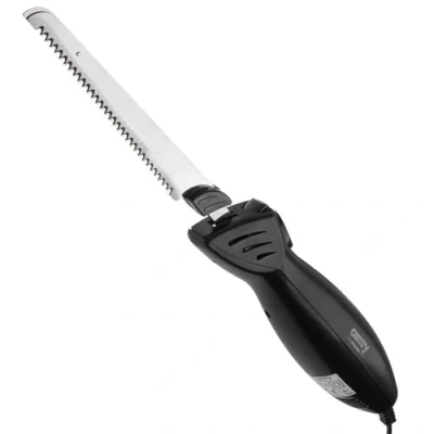 Abbildung von Camry Elektromesser CR 4513, elektrisches Messer, Küchenmesser, Edelstahl, schwarz