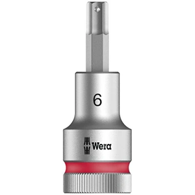 Abbildung von Wera 05003822001, Buchse, 1/2 Zoll, Metrisch, 1 Kopf/Köpfe, 6 mm, Chrom Vanadium Stahl