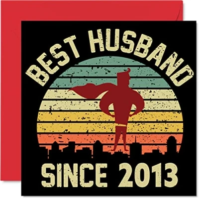 Abbildung von Stuff4 11. Karte Hochzeitstag Jahrestag für Ehemann Bester Alles Gute zum Hochzeits Jubiläum Karten den Partner, 145mm x Grußkarten Elfte Jahrestage