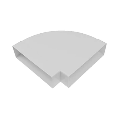 Abbildung von Vent Systems 204 x 60 mm rechteckiger 90 Kanalverbinder horizontaler Rohreinlass, Auslasskupplung Heizung, Kühlung, Lüftungsanschluss HVAC System Kanaladapter