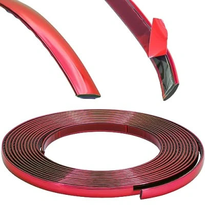 Abbildung von RECAMBO Zierleiste Rot metallic Vielseitig, Flexibel &amp; Selbstklebend 14mm x 5m