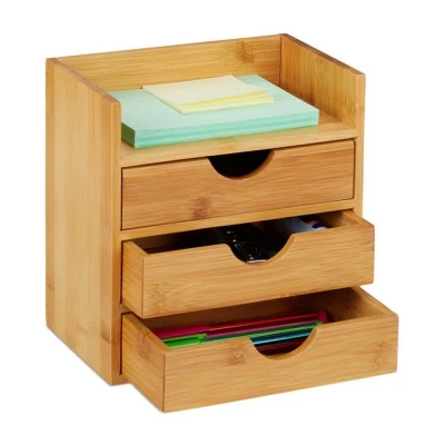 Abbildung von relaxdays Organizer Schreibtisch mit 3 Schubladen