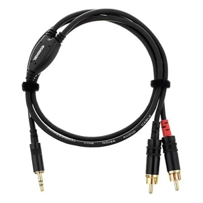 Abbildung von CORDIAL CABLES Audiokabel Miniklinke stereo 2 RCA 90 cm BRETELLE Essentials / Kabel