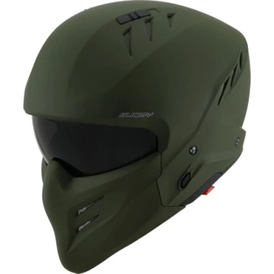 Abbildung von Suomy Armor Plain Streetfighter Helm Grünmatt, L (59)