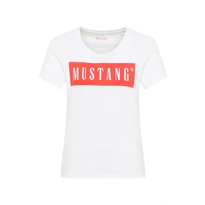 Abbildung von Mustang Tshirt print, Damen, Größe: Large, Weiß