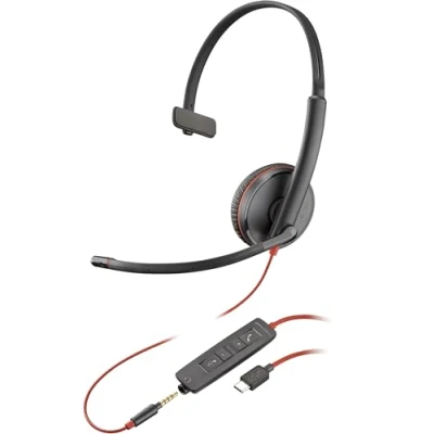 Abbildung von Hewlett Packard Poly Headset Blackwire C3215 monaural USB C &amp; 3,5 mm