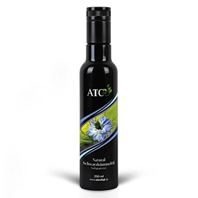 Abbildung von ATC Vital Schwarzkümmelöl kaltgepresst und gefiltert, reines Öl aus Nigella Sativa Samen, 250ml