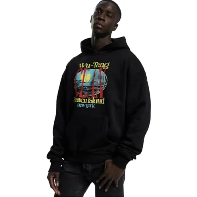 Abbildung von Upscale by Mister Tee WU TANG Staten Island Heavy Kapuzenpullover, Herren, Größe: Medium, Black