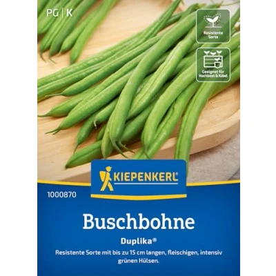 Abbildung von Kiepenkerl Buschbohnensamen Duplika® 1000870 Gemüsesamen für eine resistente Buschbohne mit bis zu 15 cm langen Hülsen und einem Inhalt 8 10 lfd. Meter