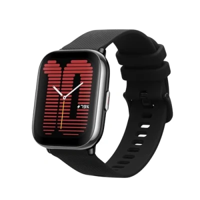 Abbildung von kwmobile Ersatzarmband kompatibel mit Amazfit Active (A2211) Armband Fitnesstracker Band aus Silikon in Schwarz