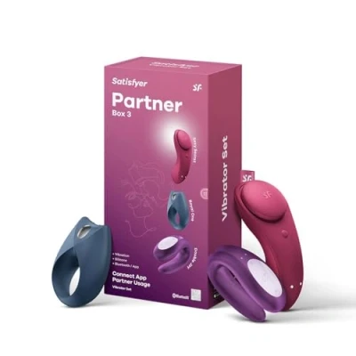 Abbildung von Satisfyer Partnerbox 3 App gesteuerte Lustbox mit Double Joy, Sexy Secret, Royal One Wiederaufladbar &amp; wasserdicht (IPX7)