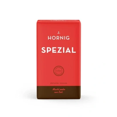 Abbildung von J. Hornig Kaffee gemahlen, Spezial, 500g, mildes Aroma &amp; schokoladiger Geschmack, gemahlener für Filterkaffee, Frenchpress und Espressokocher