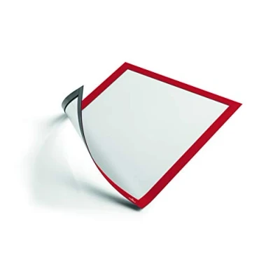 Abbildung von Durable Info Rahmen Duraframe (A4, selbstklebend mit Magnetverschluss) 1 Stück, rot, 489903