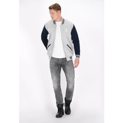 Abbildung von Dreimaster Sweatjacke, Herren, Größe: Medium, Grey melange