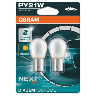 Abbildung von OSRAM DIADEM CHROME 7507DC 02B Glühlampe, Blinkleuchte 12 21 PY21W VOLKSWAGEN: Golf 4 Cabrio, Passat B7 Variant, Schrägheck, MERCEDES BENZ: SLK