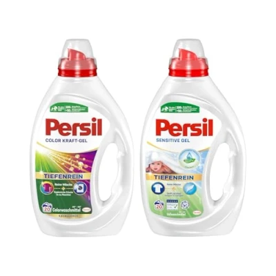 Abbildung von Persil Kraft Gel Color &amp; Sensitive 2 x 20 WL (40WL) Colorwaschmittel (Doppelpack, [2 St. Flüssigwaschmittel speziell für Allergiker Babys mit Tiefenrein Technologie)