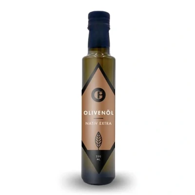 Abbildung von MEIN GENUSS Premium Olivenöl nativ extra 250 ml Flasche Kaltgepresste Koroneiki Oliven aus Griechenland Perfekt für Vorspeisen, Salate &amp; Antipasti