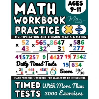 Abbildung von Ks2 Maths Workbook Year 5, 6, Multiplication and Division , Book for 9 11 Olds: Practice Multiply Divide With 2 Digit, ... Revision ( Kids Ages ), Grade4 5