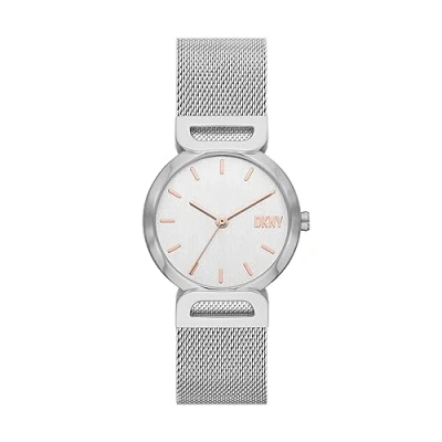 Abbildung von DKNY Downtown D Uhr silvercoloured, Damen, Größe: One Size, Silver coloured