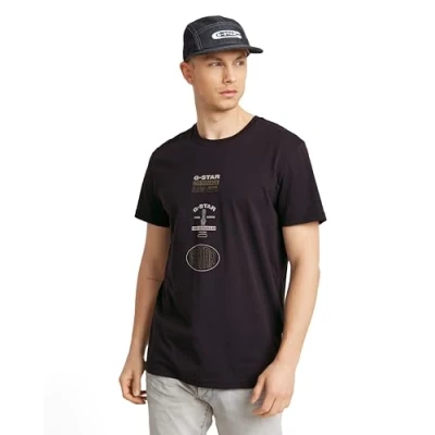 Abbildung von G STAR Multi Originals Regular Tshirt print, Herren, Größe: Medium, Dk black