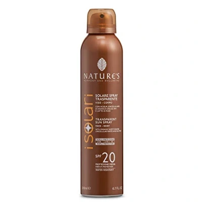 Abbildung von Nature&#039;s iSolari Sonnenschutzspray, transparent, LSF 50, Sonnenschutz für den Körper, schnelle Absorption, wasserfest, 200 ml