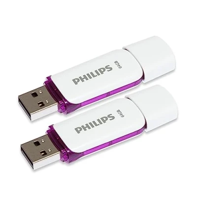 Abbildung von Philips FM64FD70D/00 USB Stick (USB 2.0, Lesegeschwindigkeit 25,00 MB/s, Snow Edition Magic Purple®, 64GB, USB2.0, 2er Pack)