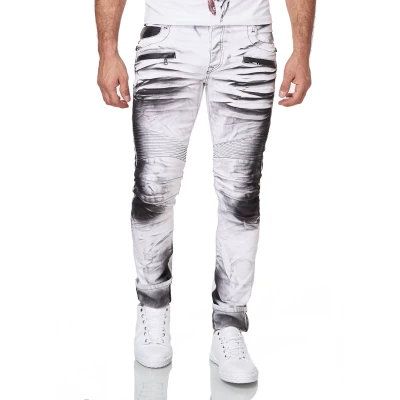 Abbildung von KINGZ Slim fit Jeans, im Batik Look