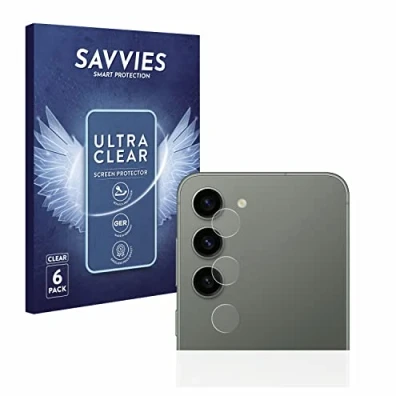 Abbildung von Savvies 6 Stück Schutzfolie für Samsung Galaxy S23 Plus (NUR Kameraschutz) Displayschutz Folie Ultra Transparent