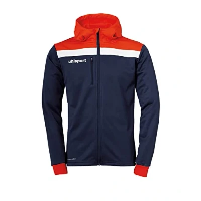 Abbildung von uhlsport Kinder Offense 23 Multi Hood Jacke, Marine/Rot/Weiß, 164