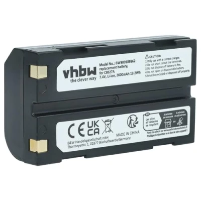 Abbildung von vhbw Akku kompatibel mit Trimble 92600 Messgerät (2600mAh 7,4V Li Ion)