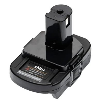Abbildung von vhbw Akku Adapter kompatibel mit Black &amp; Decker Elektrowerkzeug/Akku für 20 V Li Ion Akkus auf 18 Ryobi Gerät