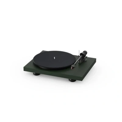 Abbildung von Pro Ject Debut Carbon EVO, Audiophiler Plattenspieler mit Tonarm, elektronischer Geschwindigkeitsumschaltung und vormontiertem 2M Red Tonabnehmer (Satin Tannengrün)