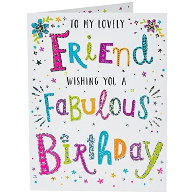 Abbildung von Modern Fabulous Friend Geburtstagskarte 20,3 x 15,2 cm Regal Publishing