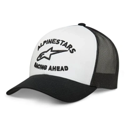 Abbildung von Alpinestars Herren Triple Trucker Hat Baseballkappe, Weiß/Schwarz/Weiß, One Size