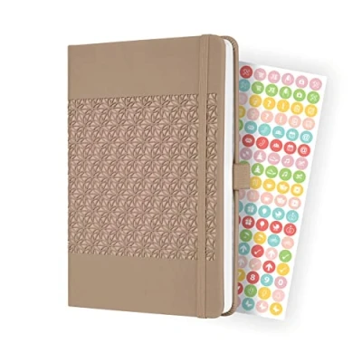 Abbildung von SIGEL J3201 Wochenkalender Jolie 2023 ca. A5 braun Hardcover Gummiband, Stiftschlaufe, Einstecktasche 174 S. FSC zertifiziert Terminplaner