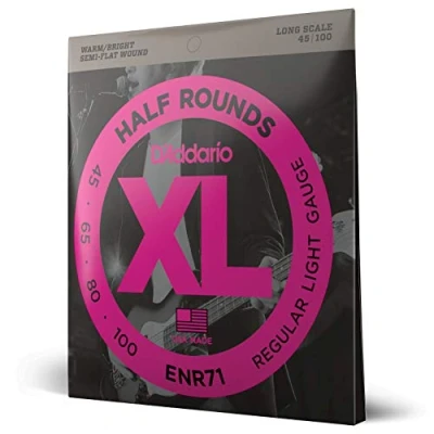 Abbildung von D&#039;Addario E Bass Gitarrensaiten Saiten Bassgitarre Strings Guitar ENR71 XL Nickel Saitensatz 0,114 cm 0,25 (.045 .100 Zoll)