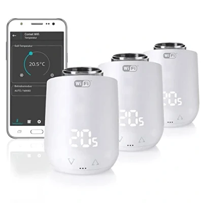 Abbildung von Eurotronic Heizkörperthermostat 700224 Comet WiFi Funk Set elektronisc