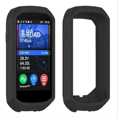 Abbildung von GIOPUEY Hülle Kompatibel mit Garmin Edge 1050, Silikon Stoßfeste Schutzhülle, Ultradünn Case Cover, Kein Geruch, X Schwarz
