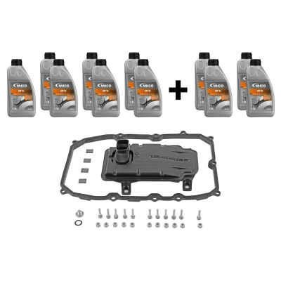 Abbildung von VAICO V10 3222 XXL Teilesatz, Ölwechsel Automatikgetriebe mit Dichtung Ölmenge für Ölspülung, Dichtring VOLKSWAGEN: Touareg II, AUDI: Q7