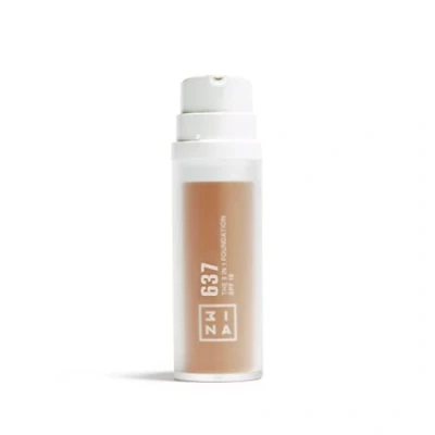 Abbildung von 3INA MAKEUP The 3 in 1 Foundation 637 Sonnenbeige mit Unterton Neutral Grundierung Concealer &amp; SPF15 Vitamin C Vegan Cruelty Free