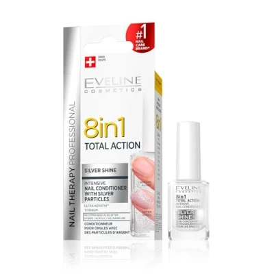 Abbildung von Eveline 8in1 Total Action Nagel Conditioner mit Silberpartikeln, 1er Pack (1 x 12 ml)