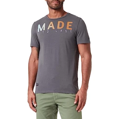 Abbildung von camel active Kurzarm Tshirt print, Herren, Größe: Medium, Shadow grey