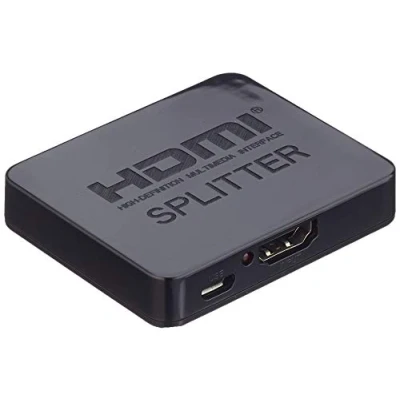 Abbildung von PremiumCord 4K HDMI Splitter 1 2 Port mit Netzteil, USB Stromversorgung, Video Auflösung 4Kx2K 2160p UHD, Full HD 1080p 60Hz, 3D, HDCP, Farbe schwarz, khsplit2c