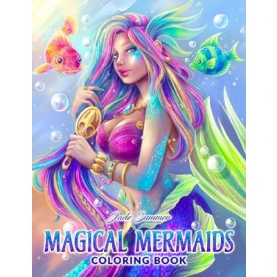 Abbildung von Magical Mermaids: An Adult Coloring Book with Beautiful Mermaids and Fantasy Scenes for Stress Relief Relaxation