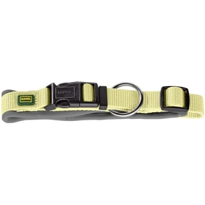 Abbildung von HUNTER Hundehalsung NEOPREN Vario Plus, Farbe: Matcha/grau, strapazierfähiges Nylon, weiche Neoprenpolsterung, stufenlos verstellbar, mit Zugentlastung, pflegeleicht, komfortabel, Größe: M L/2,0